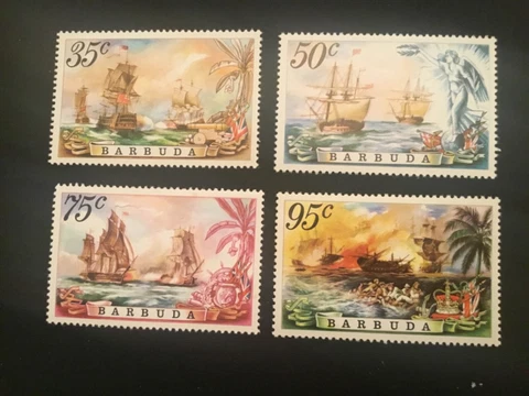 ICOLLECTZONE  Barbuda 209-212 ships VF NH Cover