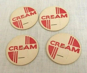 Lot of 4 Vintage 1940s Cream Milk Bottle Caps 1 3/4 in - Picture 1 of 2