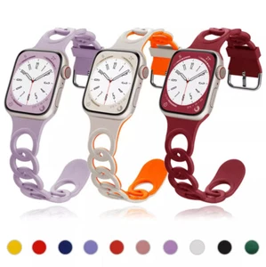 For Apple Watch 10 9 8 7 6 5 SE Ultra Cute Silicone Band Strap 41/44/42/46/49mm - Picture 1 of 50