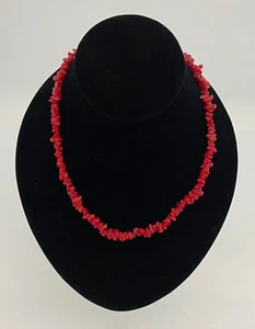 "COLLAR DE CHIPS TEÑIDO REDSTONE CUENTAS 18" Moda Destacado Curación Chakra - Imagen 1 de 2