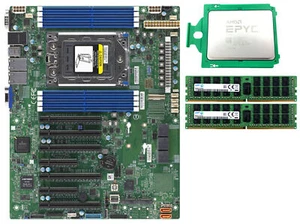 AMD EPYC 7F52 CPU + Supermicro H12SSL-i + 2666V RAM multiple choices - Picture 1 of 3