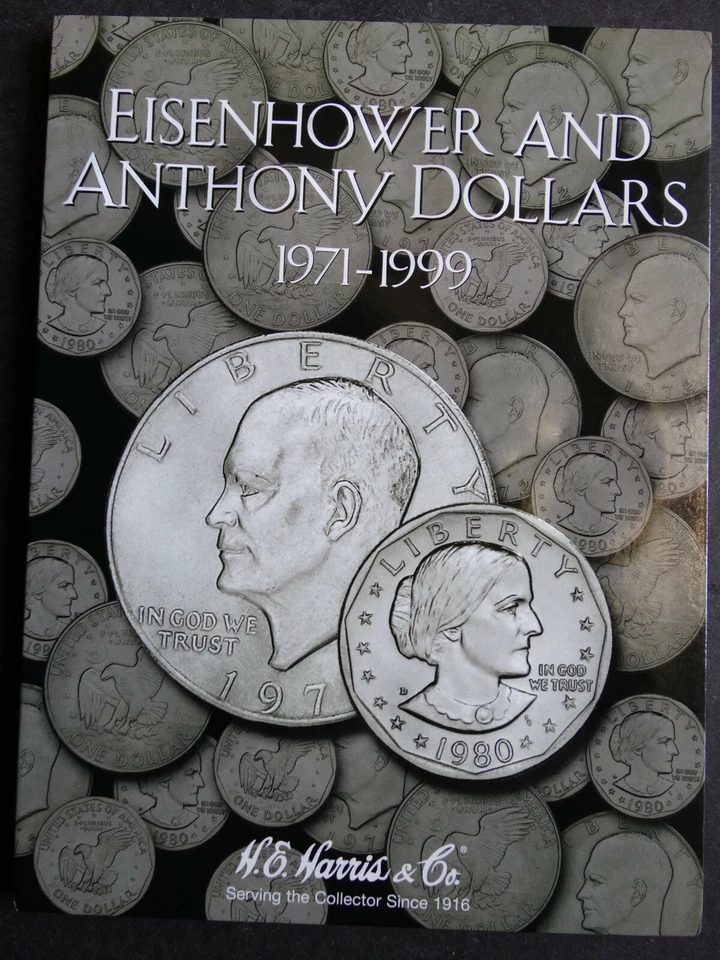 Eisenhower & Anthony Dollars 1971-1999 Harris Folder 30 Holes No Coins