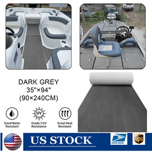 Boat Flooring Foam Marine Teak Decking Sheet 35"×94" Dark Grey Carpet Non-Slip - Picture 1 of 9