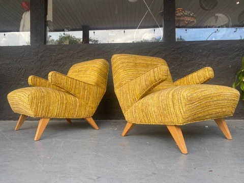 Mid Century Modern Lounge Chairs - Set of 2 Cover