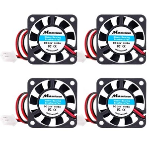 4 Pièces Ventilateur 40×40×10 24V 40mm 008A DC 4010 Ventilateur de Silencieux... - Afbeelding 1 van 7