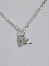happy cat pendant necklace Silver Plated Crazycatlady 18inch