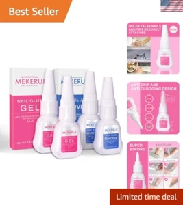 Gentle Super Strong Nail Glue Gel for Sensitive Nails - Non-Toxic Formula - Picture 1 of 9