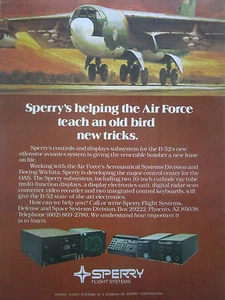 8/1980 PUB SPERRY FLIGHT SYSTEMS B-52 BOMBER US AIR FORCE SAC ORIGINAL AD - Picture 1 of 1