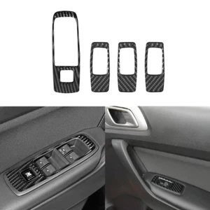 4X Carbon Fiber Door Control Switch Frame Cover Trim For Ford Ranger 2019-2022 - Picture 1 of 20