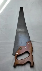 Vintage Warranted Superior Antique Hand Crossing Saw, 30" Saw 26" Blade - Picture 1 of 5