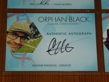 2016 ORPHAN BLACK Season 1 AUTOGRAPH CARD ~ Graeme Manson ~ Creator