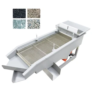 220V Three-layer Double Motor Linear Vibrating Screen w/6mm 4mm 2mm Sieve 150W×2 - Picture 1 of 24