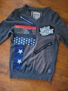 PUNK ROCK KASCHMIR PULLOVER DIY ROCK N ROLL PUNKER HIPSTER MED ROCK AND ROLL - Bild 1 von 8