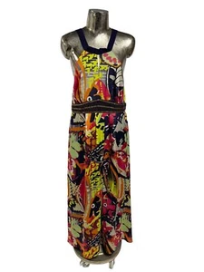 NEXT Womens Long Dress Size Large 16 Multicolour Satin EU44 - Picture 1 of 13