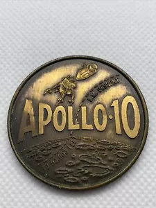 Medaglia commemorativa Apollo 10 bronzo 1,5" 1969 medaglia esplorazione spaziale - Foto 1 di 6