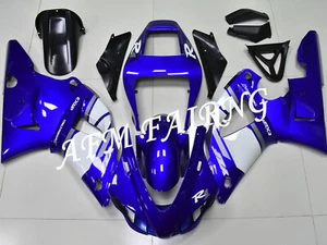 Blue White ABS Injection Mold Bodywork Fairing Kit Panels for YZF R1 1998-1999 - Picture 1 of 6