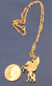 Sterling Silver Pegasus Pendant Necklace,Really Nice Detail. - Picture 1 of 5