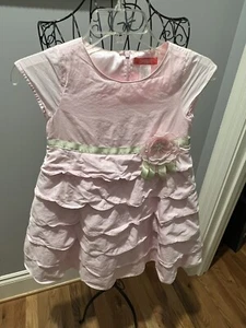 Gymboree Girls Pink Ruffle Dress with Crinoline and Rosette Flower Size 7 - Picture 1 of 8