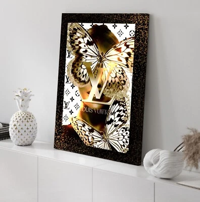 XL LEINWAND BILDER BIS 150x95x5 LV SCHMETTERLINGE WANDBILD MODERN ABSTRAKTES - Bild 1 von 3