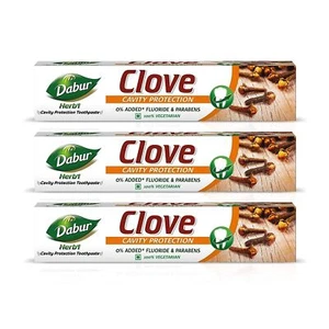 Dabur Herbal Clove Cavity Protection Toothpaste Yellow Teeth, Bad Breath 600gm - Picture 1 of 14