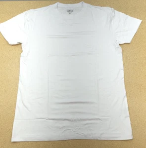 ESNTLS Bamboo Cotton Blend Performance Short Sleeve Undershirt White Size M - Picture 1 of 6