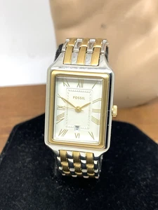 Reloj Mujer Fossil ES5368 Raquel Cuarzo Tanque Dos Tonos Acero Inoxidable 23mm - Imagen 1 de 13