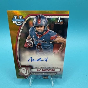 2024 Bowman University Chrome - Chrome Autographs Nic Anderson Good Auto /50 - Picture 1 of 3