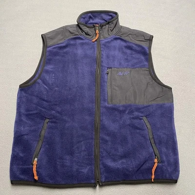 Chaleco American Eagle Outfitters Para Hombre Grande Azul Marino AE77 Performance Polar Foto 1 de 4