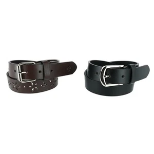 Aquarius Girl's Perforated Belt and Solid Belt (Pack of 2) - Picture 1 of 6