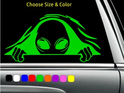 Calcomanía de vinilo ALIEN ET EBE SPYING para computadora portátil pared ventana automóvil pegatina ELIGE TAMAÑO COLOR Foto 1 de 3