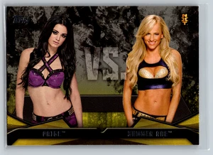 Paige vs Summer Rae 2016 Topps WWE Then Now Forever Rivalries Insert #16 NXT - Picture 1 of 2