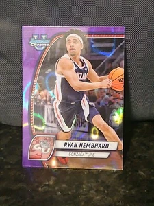 2024-25 Bowman Chrome University Purple Lava Refractor #72 Ryan Nembhard - Picture 1 of 2