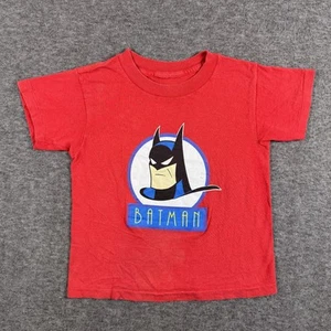 Vintage Batman Shirt Youth Small Red DC Comics Animated Series Tee 90s Superhero - Picture 1 of 11