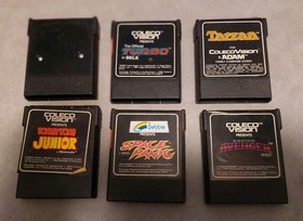 ColecoVision Lot of 6 Cartridges - All Tested and Work! Donkey Kong, etc.