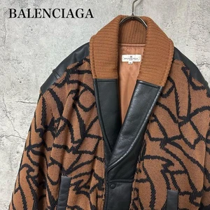 BALENCIAGA sizeL Leather All-Over Pattern Vintage - Picture 1 of 11