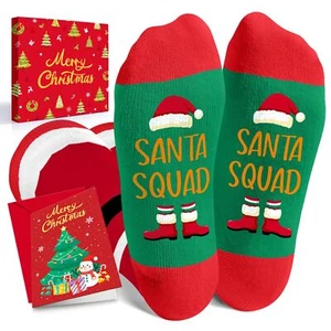 Christmas Socks for Kids Santa Socks Girls Boys 2-12 Years Stocking Gift - Picture 1 of 7