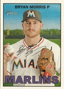 2016 Topps Heritage #85 - Bryan Morris - Miami Marlins 16-488 - Picture 1 of 2