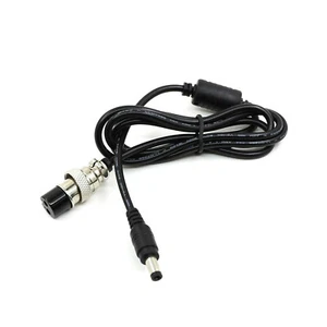 1pcs 1.2M GX16 2Pin to  5.5*2.5mm black DC Power supply cable for linear PSU  - Picture 1 of 3