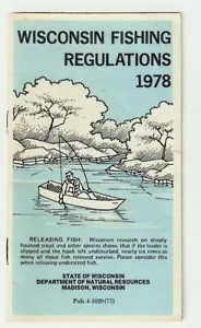 Folleto Guía de Regulaciones de Pesca de Wisconsin 1978 - Imagen 1 de 5