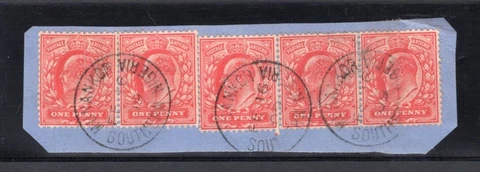 MUNANKOR SOUTHERN NIGERIA 1909 CDS x3 on GB SG#219 Cover Piece Cover
