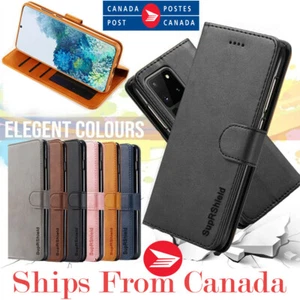 Funda billetera de cuero abatible abatible para Samsung Galaxy S20 S21 FE Ultra S20 Plus - Imagen 1 de 21