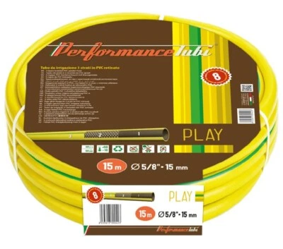 TUBO 3/4" PER IRRIGAZIONE ANTITORSIONE PLAY 3 STRATI GOMMA GIALLA 50 METRI - Immagine 1 di 3