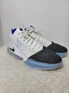 Nike LeBron XIX 19 Men's Size 14 Low 'Black Toe' White/Black/Blue DH1270-100  - Picture 1 of 11