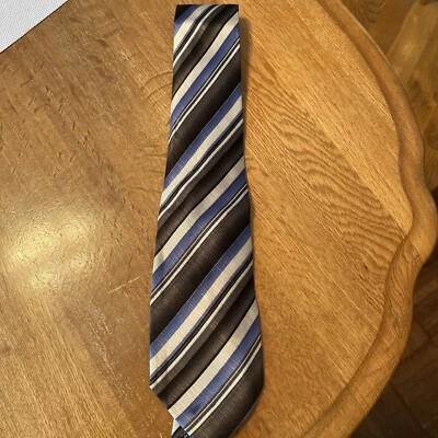 Corbata de seda para hombre con patrón de rayas de Puritan nueva sin etiqueta Foto 1 de 4