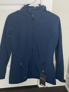 Eddie Bauer Ladies Hooded Soft Shell Parka Admiral Blue Size XS - Picture 1 of 7