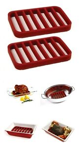 Norpro Nonstick Silicone Roast Rack / Trivet 2-Pack for Healthy Meat Roasting