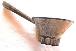 "PAT. JAN. 1, 76" 1876 tin fruit jar funnel strainer w/tubular soldered handle - Picture 1 of 11
