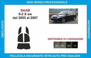 pellicole oscuranti vetri saab 9-2 x sw dal 2005-2007 kit posteriore - Imagen 1 de 1