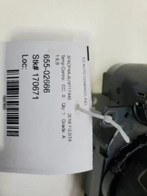 2014-2019, Ford Fiesta S, Controle de Temperatura AC Manual, 1.6L, PN: D2BZ-19980-F - Imagem 1 de 4