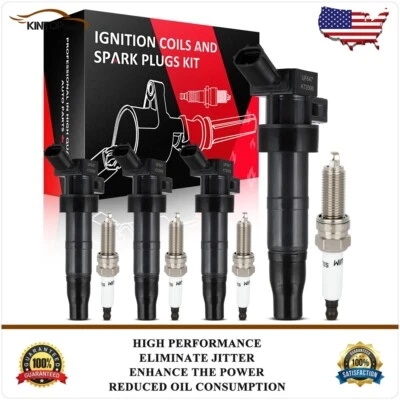 Ignition Coils & Spark Plugs Kit For Hyundai Santa Fe Sport 2013-2015 2.0L - Image 1 of 4